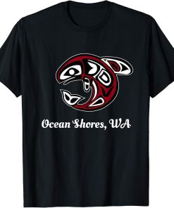 Native American Ocean Shores WA Tribal Orca Killer Whale T-Shirt