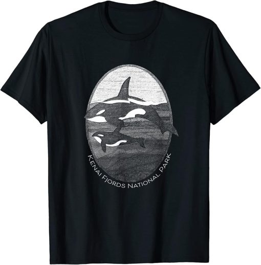 Kenai Fjords National Park Alaska Orca Killer Souvenir T-Shirt